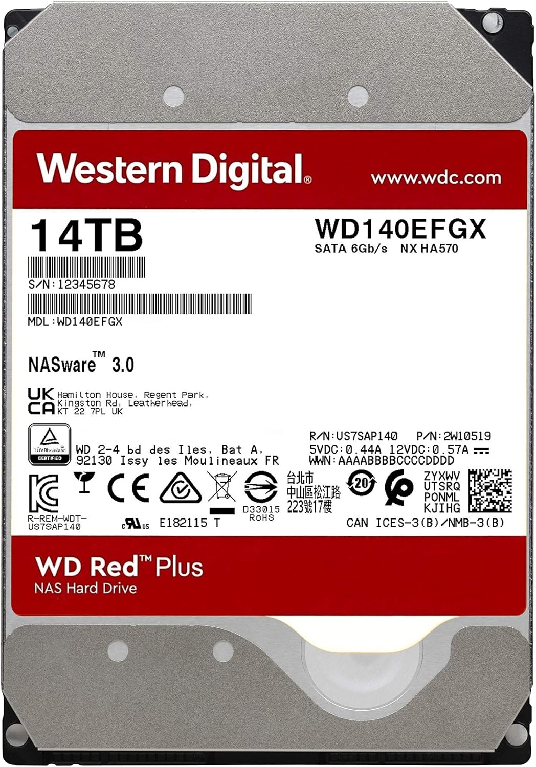 4TB NAS Internal Hard Drive HDD - 5400 RPM, SATA 6 Gb/s, CMR, 128 MB Cache, 3.5 J2767