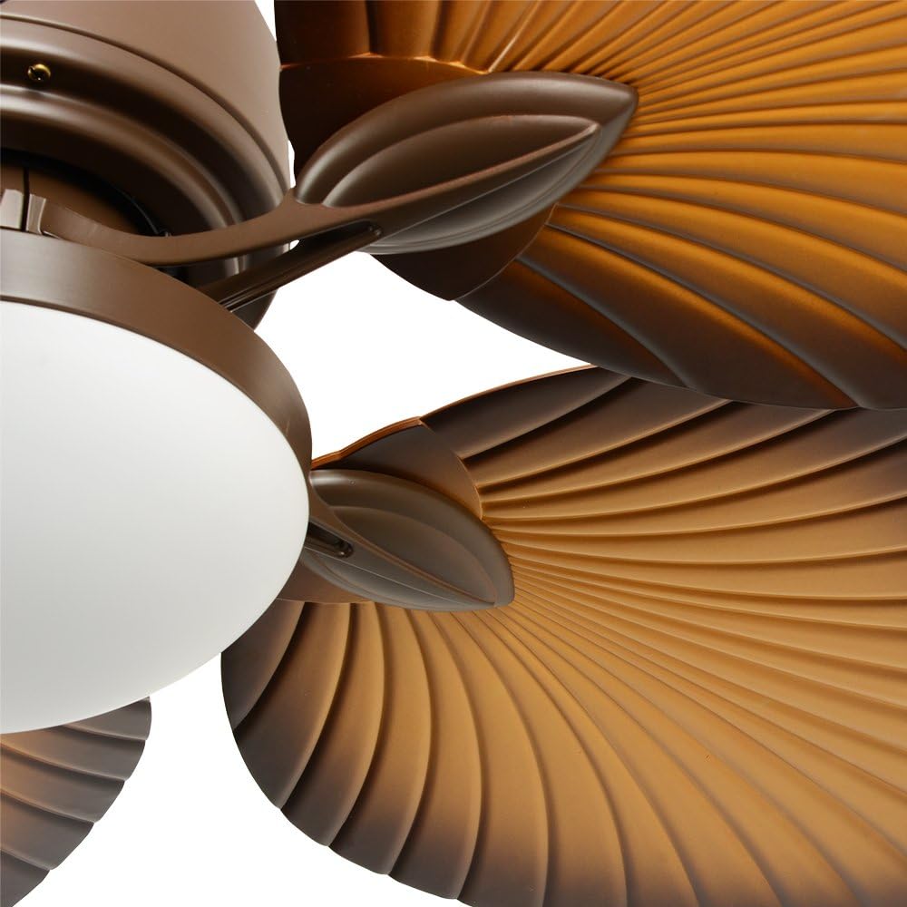 Tropical Palm Ceiling Fan with LED Light, 52 Inch T134