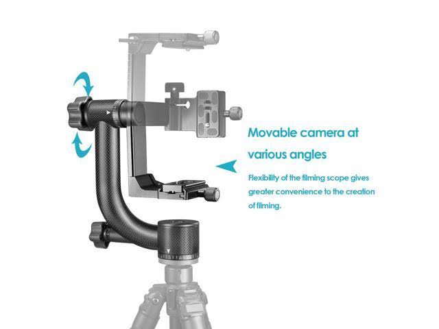 Carbon Fiber 360 Degree Panoramic Gimbal Tripod Head with Arca-Swiss Quick Release T5162