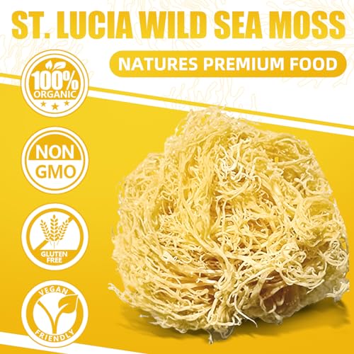 Organic Sea Moss Gel with 92 Vitamins and Minerals, Strawberry Banana Flavor F236