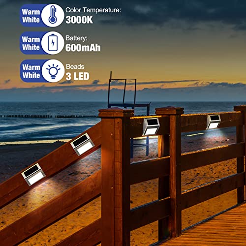 Solar Step Lights Outdoor Waterproof for Garden Deck Pathway T7183