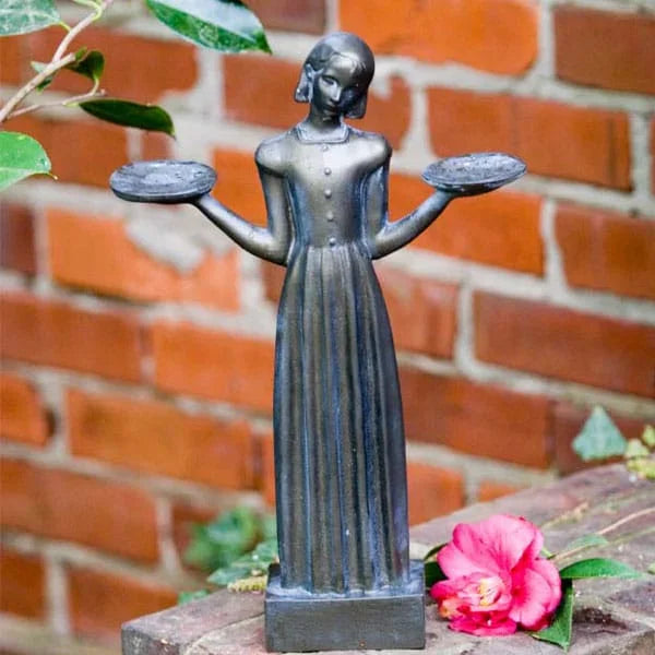 Outdoor Garden Sculpture Bird Girl Statue Small 15" H465