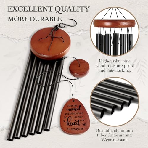 Sympathy Wind Chimes for Loss of Loved One, Outdoor Garden Decor B221693