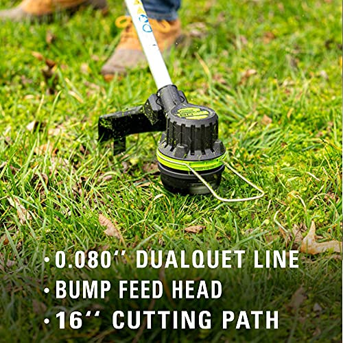80V Cordless Brushless String Trimmer and Leaf Blower Combo with Battery and Charger A2707