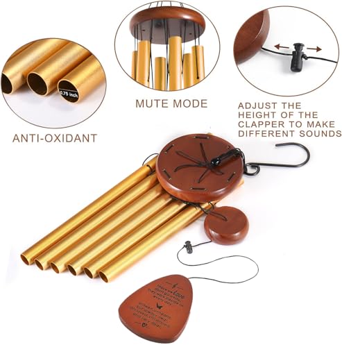 Memorial Wind Chimes for Outdoor Sympathy Gift G280786