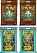 FoxFarm Ocean Forest Organic Plant Outdoor and Indoor Potting Soil with Happy Frog Nutrient Rapid Growth Potting Mix for Gardens (4 Pack)