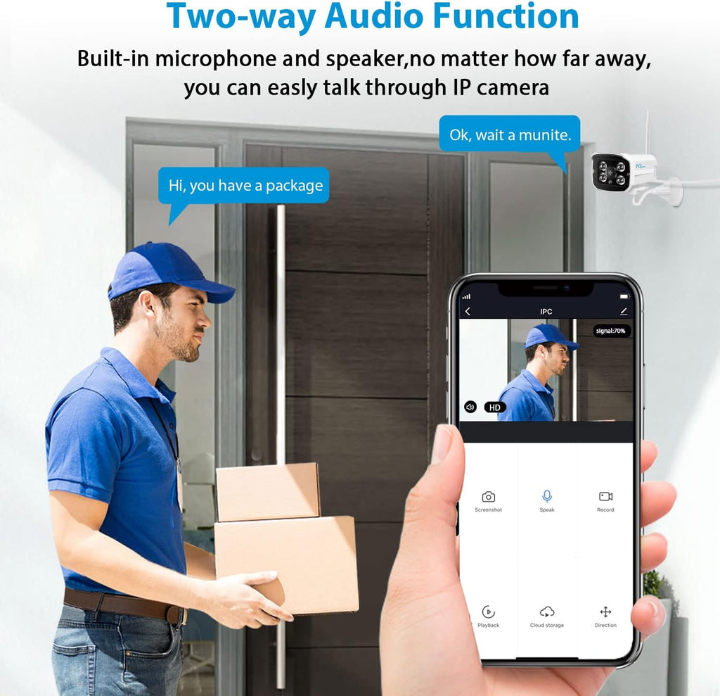 Wireless Security Camera System with 1TB Hard Drive and Two-Way Audio Y238