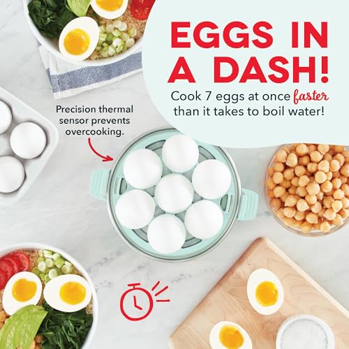 Rapid Egg Cooker for 6 Eggs, Hard Boiled, Poached, Scrambled, or Omelets, Auto Shut Off, Black G6815