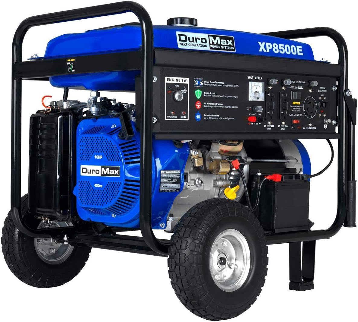 Dual Fuel Portable Generator 4400 Watt Gas or Propane Powered Electric Start M92121