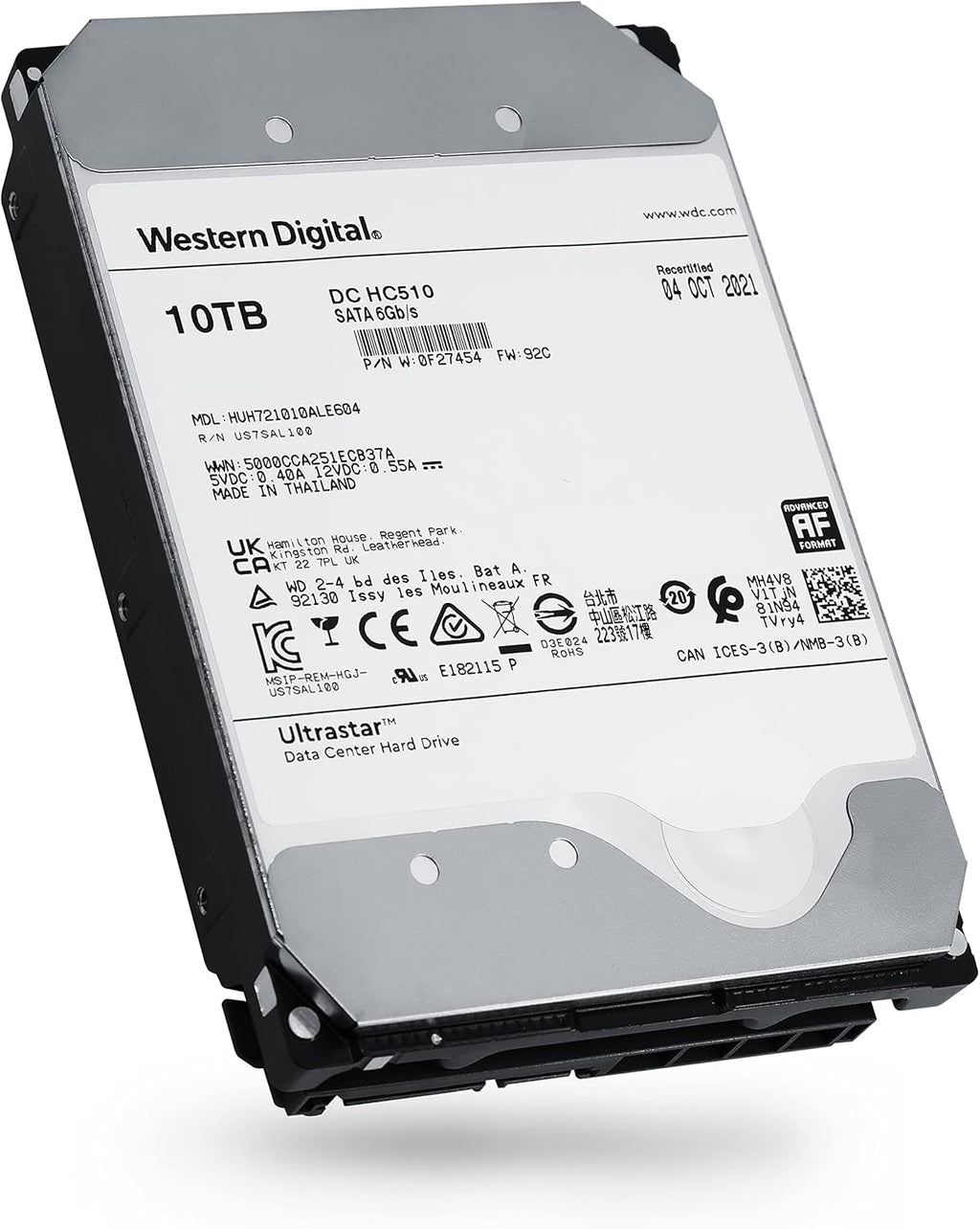 10TB SATA 7200 RPM 256MB Cache 3.5in Enterprise Hard Drive (Renewed) H7773