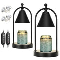 Soilsiu Candle Warmer Lamp with Timer, Electric Brass Candle Warmer Light for Bedroom, Dimmable Wax Melts Warmer for Candle Jars, Beside Lamp Gifts for Women Home Decor (2 Bulbs Included)