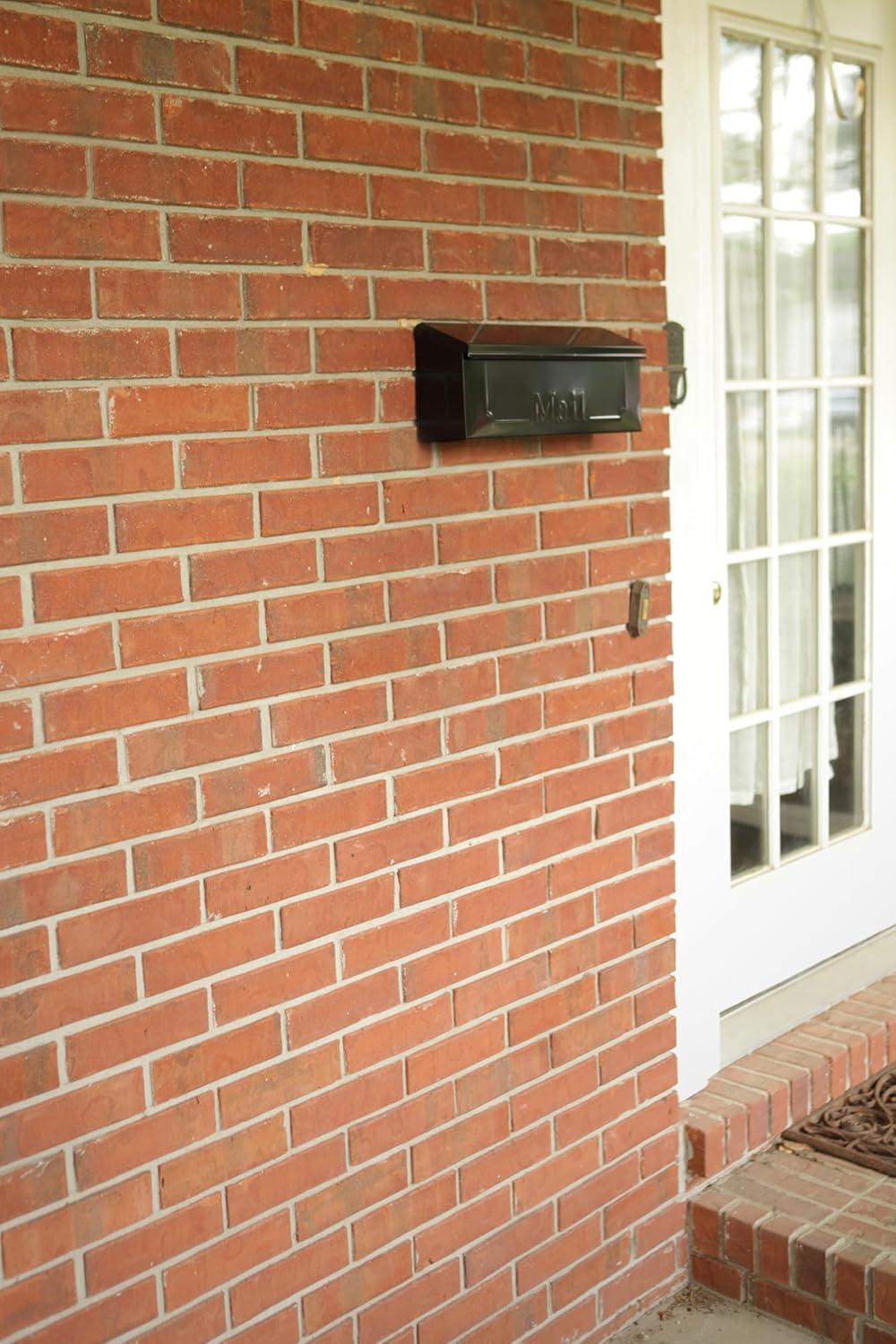 Wall-Mount Galvanized Steel Mailbox, Black M615711