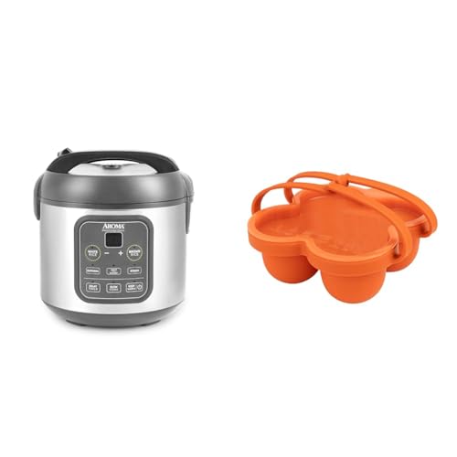 Digital Rice Cooker, 4-Cup Uncooked, Steamer, Multicooker, 2 Qt, Stainless Steel R872251