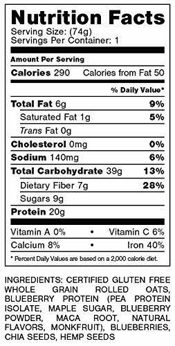 Plant-Based Blueberry Cobbler High-Protein Oatmeal L794