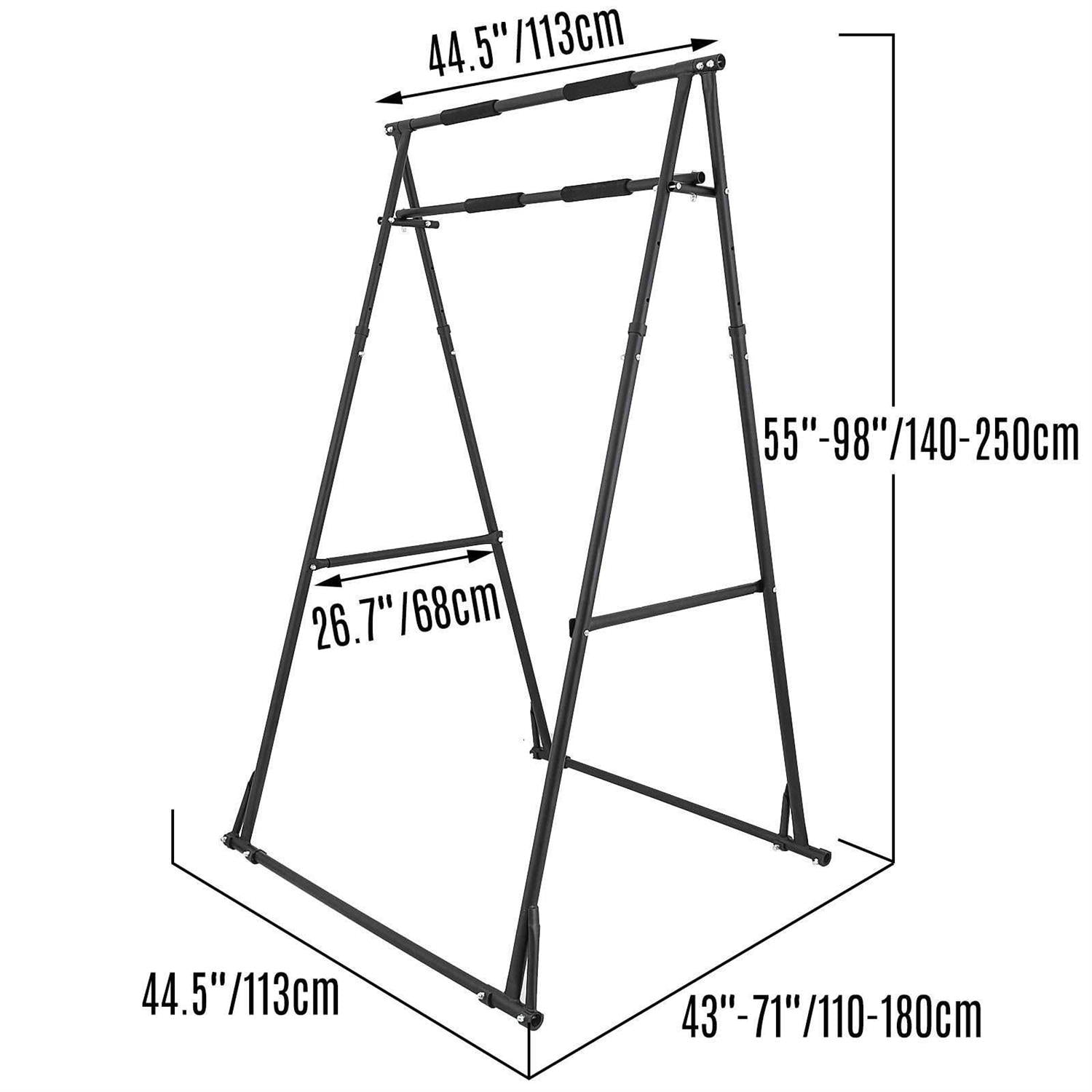 Foldable Pull Up Bar Station with Aerial Yoga Stand Frame Z425146
