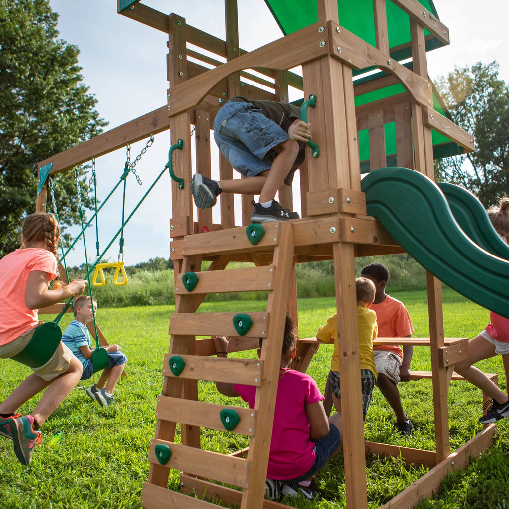 All Cedar Wood Playset Swing Set Y7677