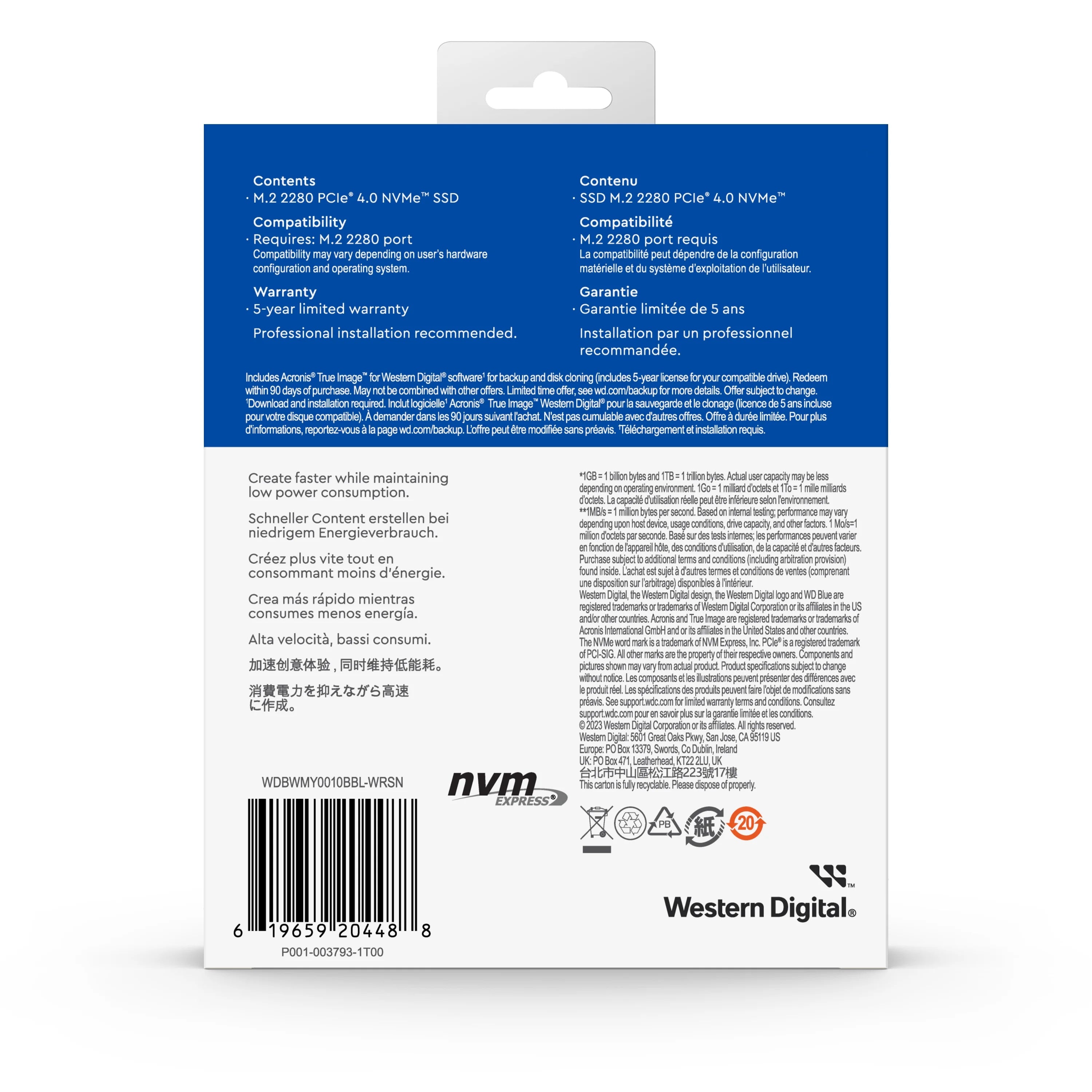 1TB NVMe Internal SSD W5074