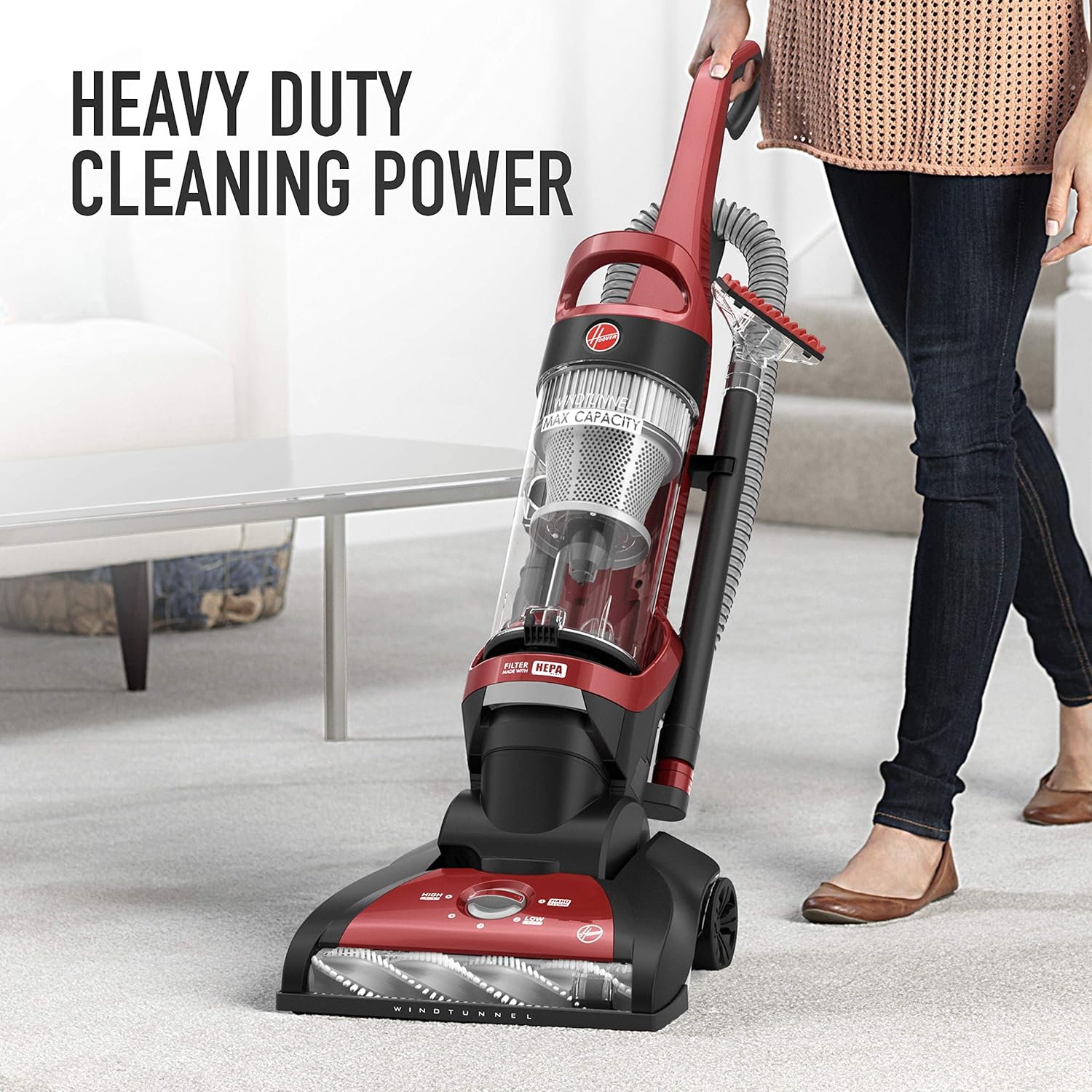 Upright Vacuum Cleaner with HEPA Filtration D370
