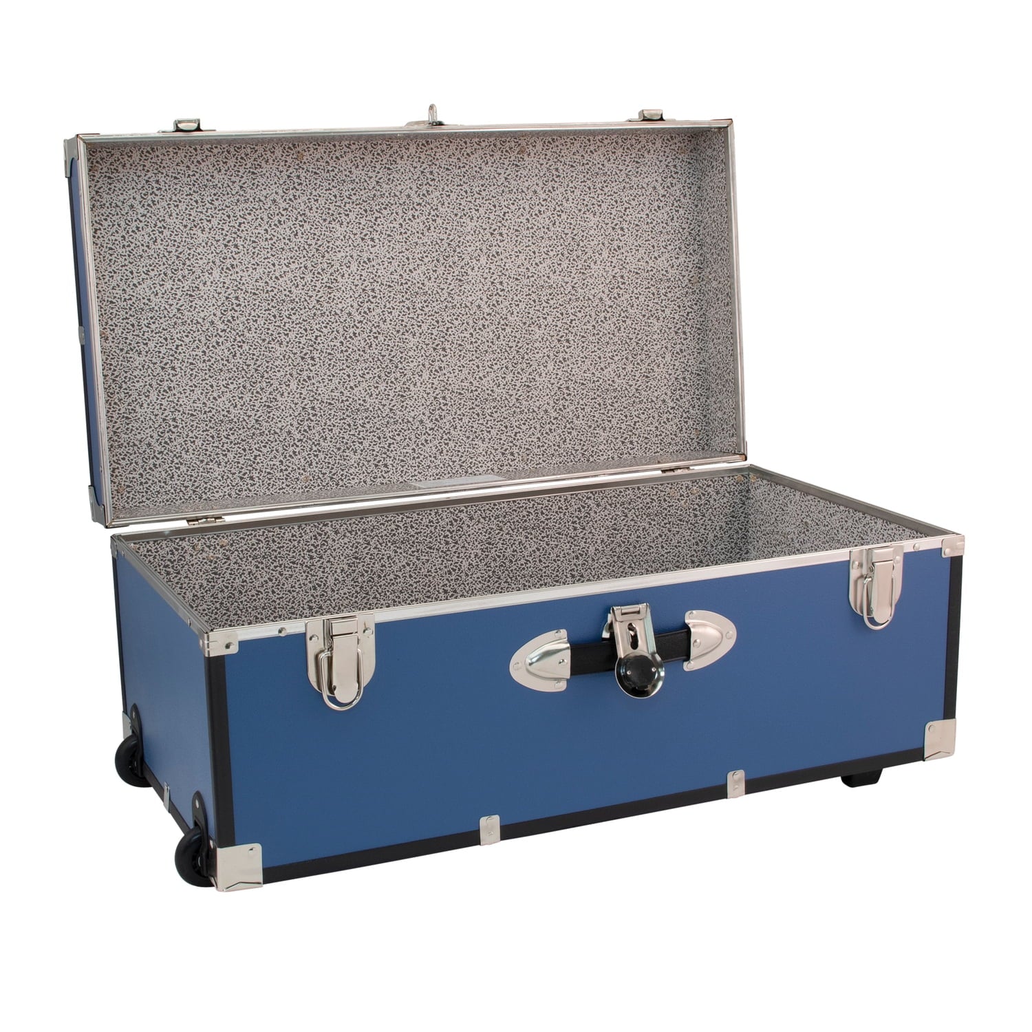Adult Wood Trunk with Wheels and Lock in Mist Blue E484352