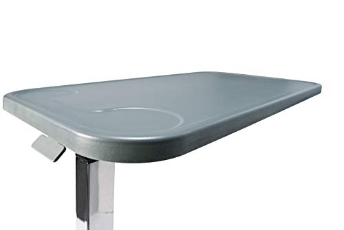 Overbed Table with Wheels, Adjustable Height, Dark Grey J132519