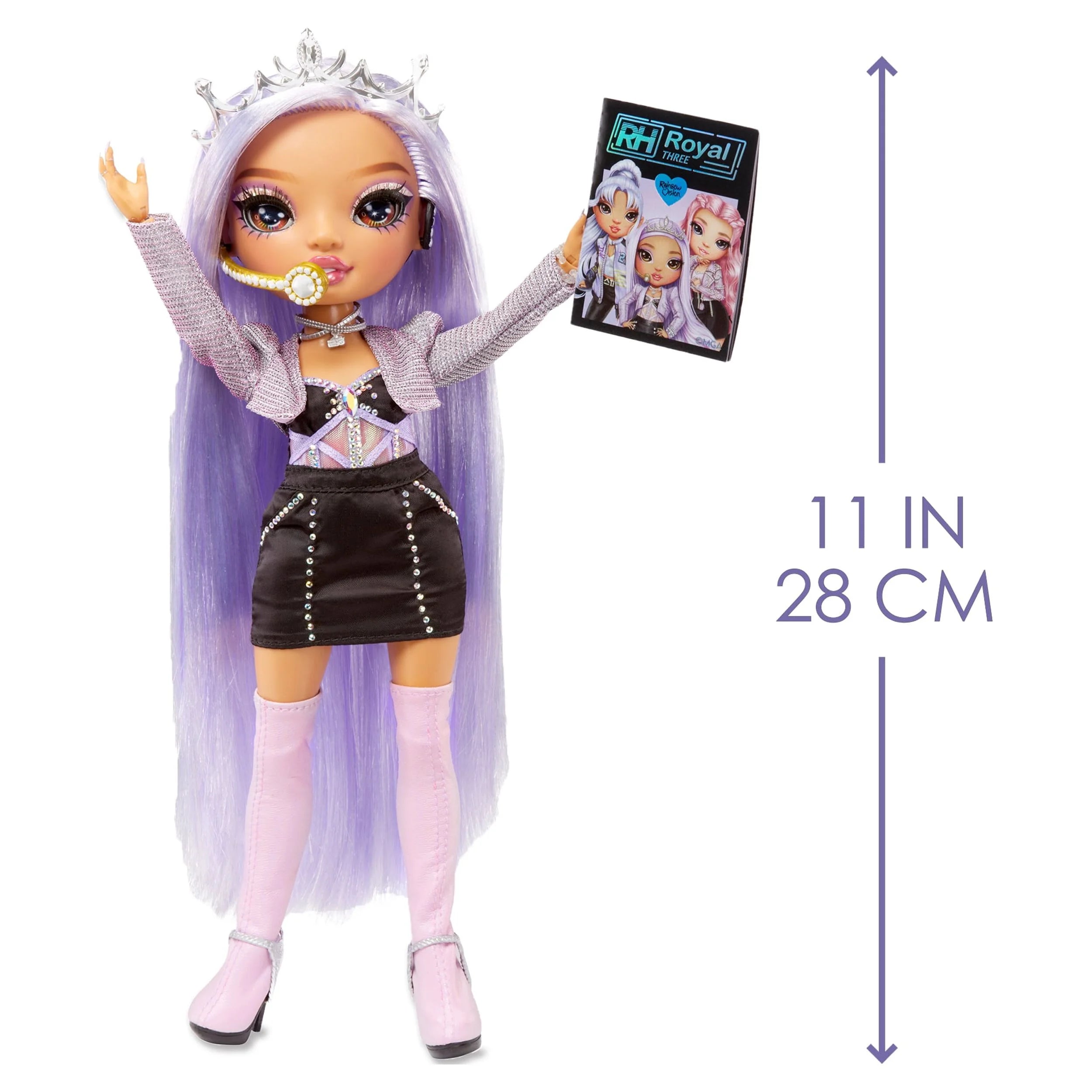 K Pop Fashion Doll with 2 Designer Outfits and Microphone Headset H363