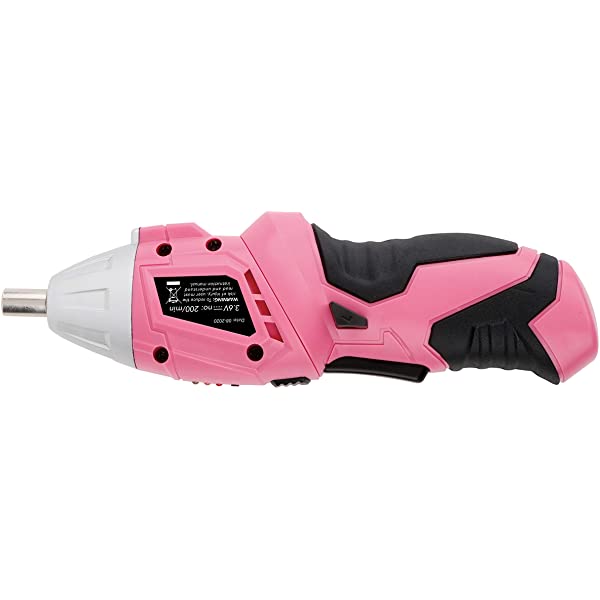 135 Piece Household Tool Kit Pink with Cordless Screwdriver M3986