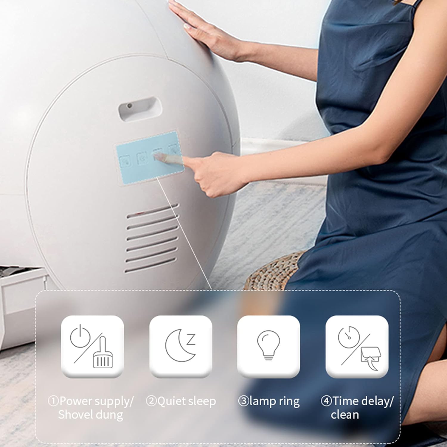 Smart Self-Cleaning Cat Litter Box with App Control A6516