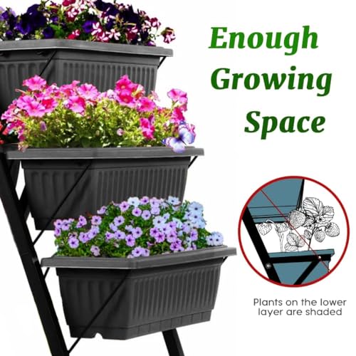 Vertical Raised Garden Bed, 5 Tiers Planter Box with Drainage System A10981
