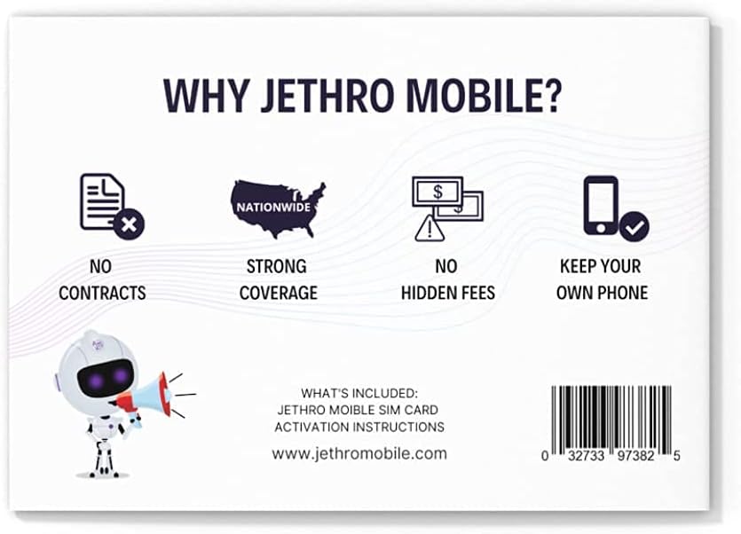Mobile Phone Plan for 365 Days - Unlimited Talk and Text, No Data, SIM Card Kit Included B2418
