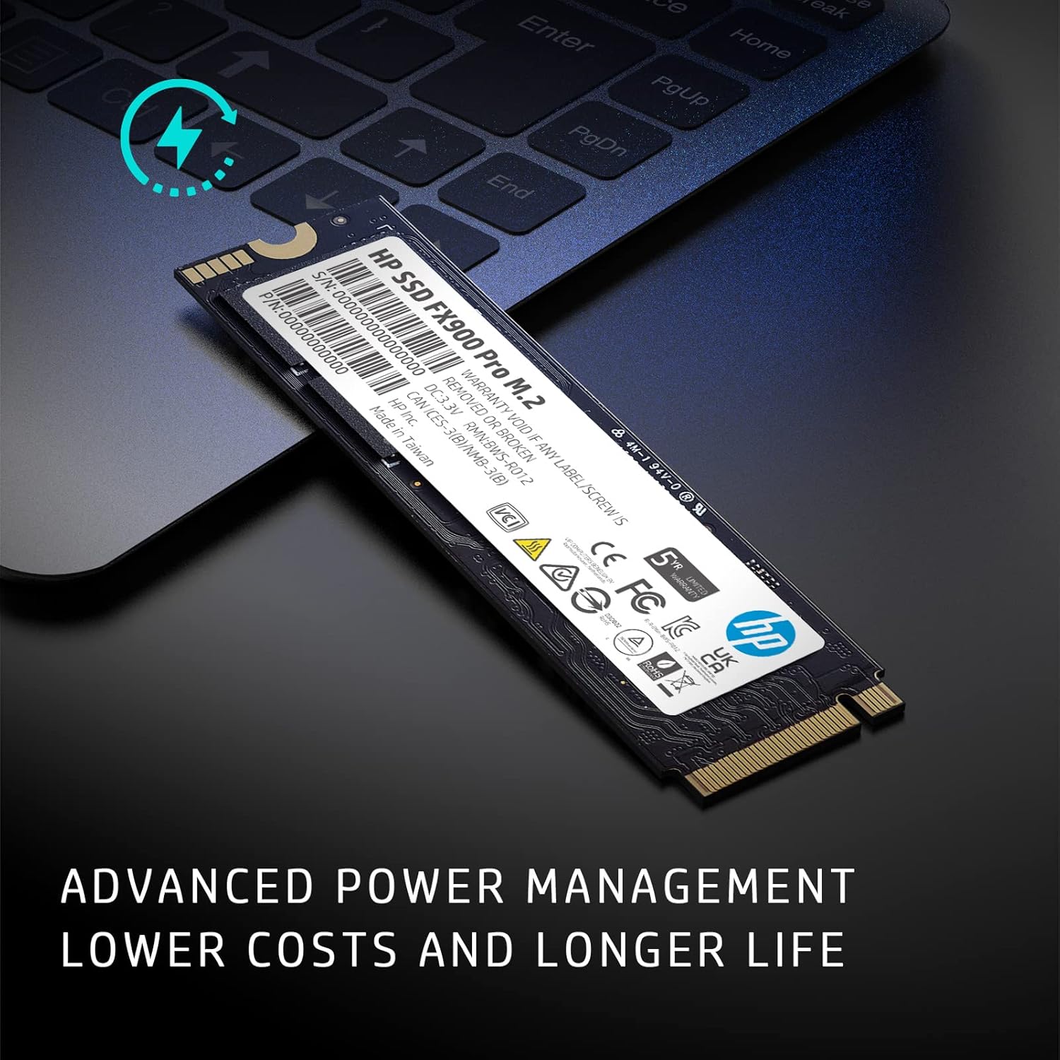 1TB NVMe Gen4 Gaming SSD - PCIe 16 Gb/s, M.2 2280 Internal Solid State Drive B41633