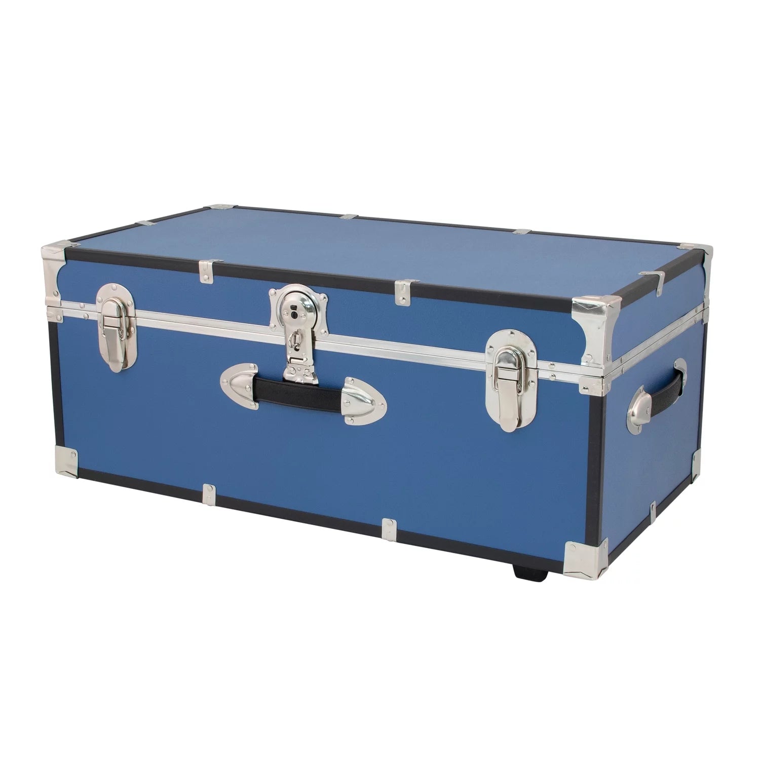 Adult Wood Trunk with Wheels and Lock in Mist Blue E484352