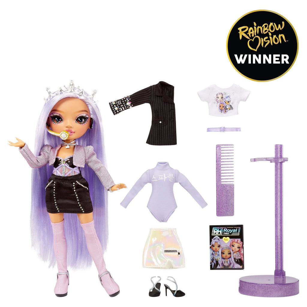 K Pop Fashion Doll with 2 Designer Outfits and Microphone Headset H363