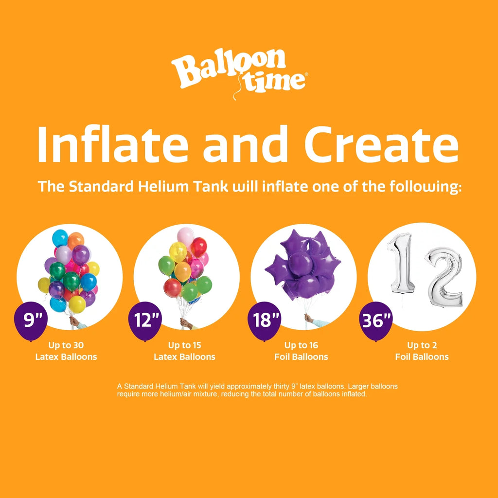 Jumbo Helium Tank Kit with Colorful Latex Balloons L10906