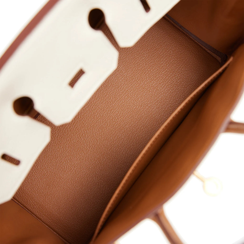 Birkin 25 Craie and Gold Togo Brushed Gold Hardware O89269