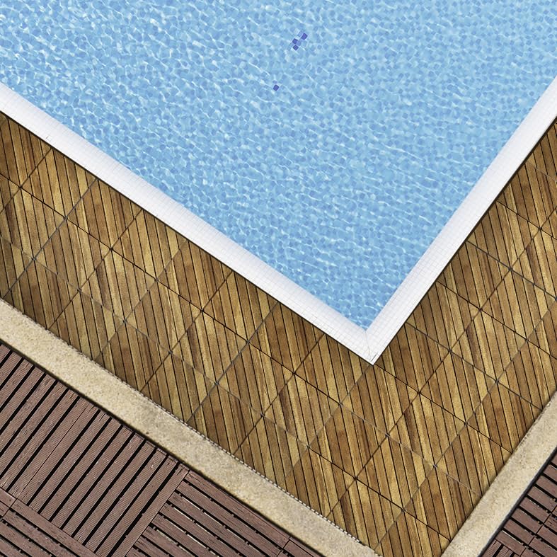 Interlocking Deck Tile 12x12, Pack of 10, Acacia Hardwood, Oiled Finish B9228