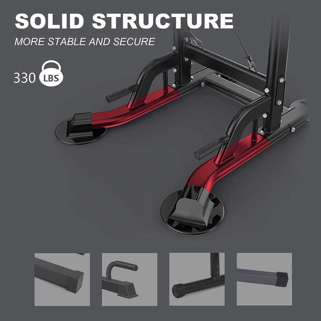 Adjustable Height Pull Up Bar Stand with Dip Station H497