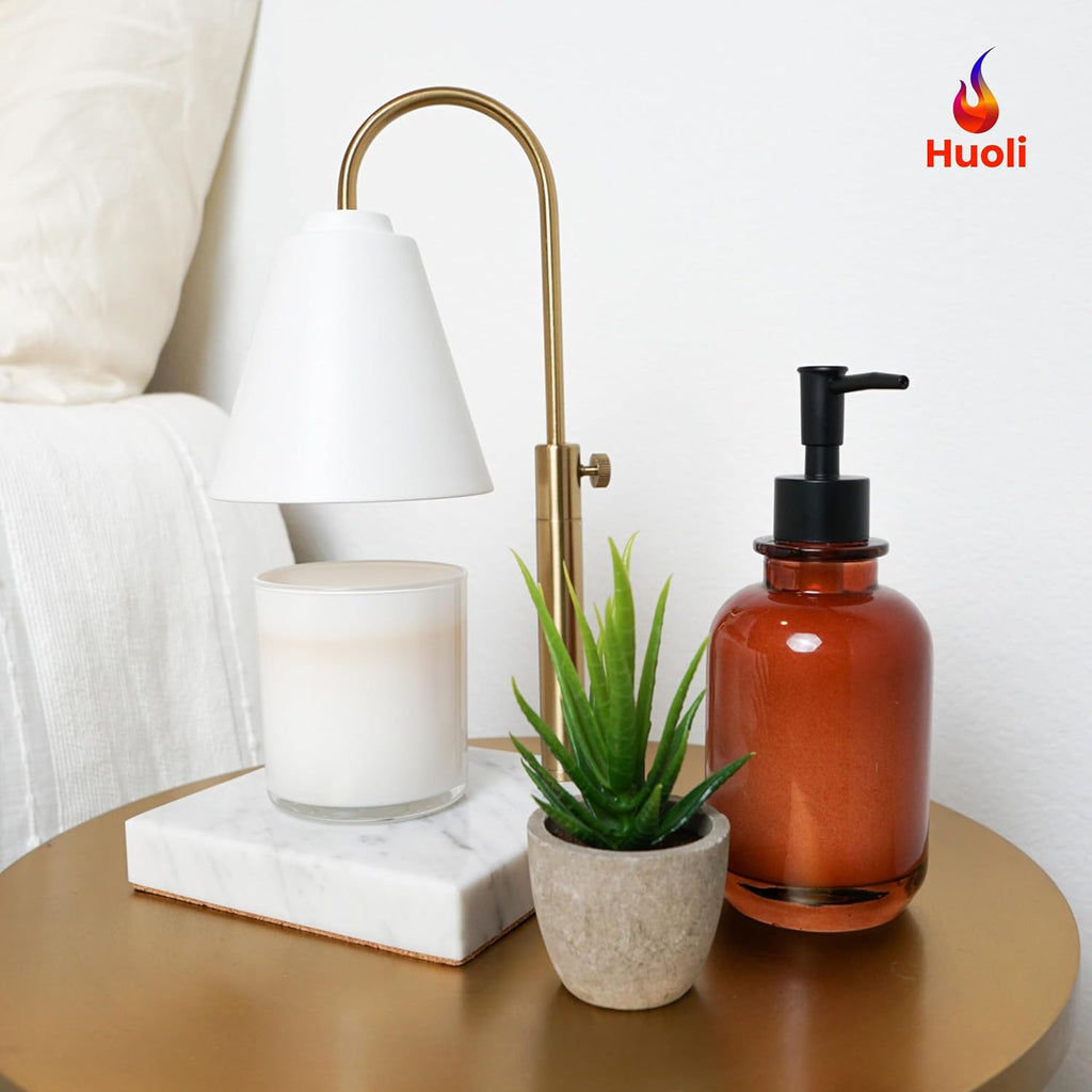 Candle Warmer Lamp with Dimmer, Marble Base, for Living Room S716