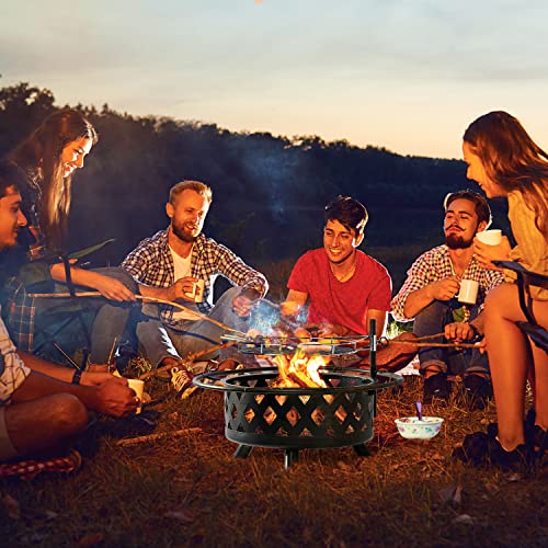 Outdoor Wood Burning Chiminea Fire Pit with Mesh Spark Screen Doors M582318