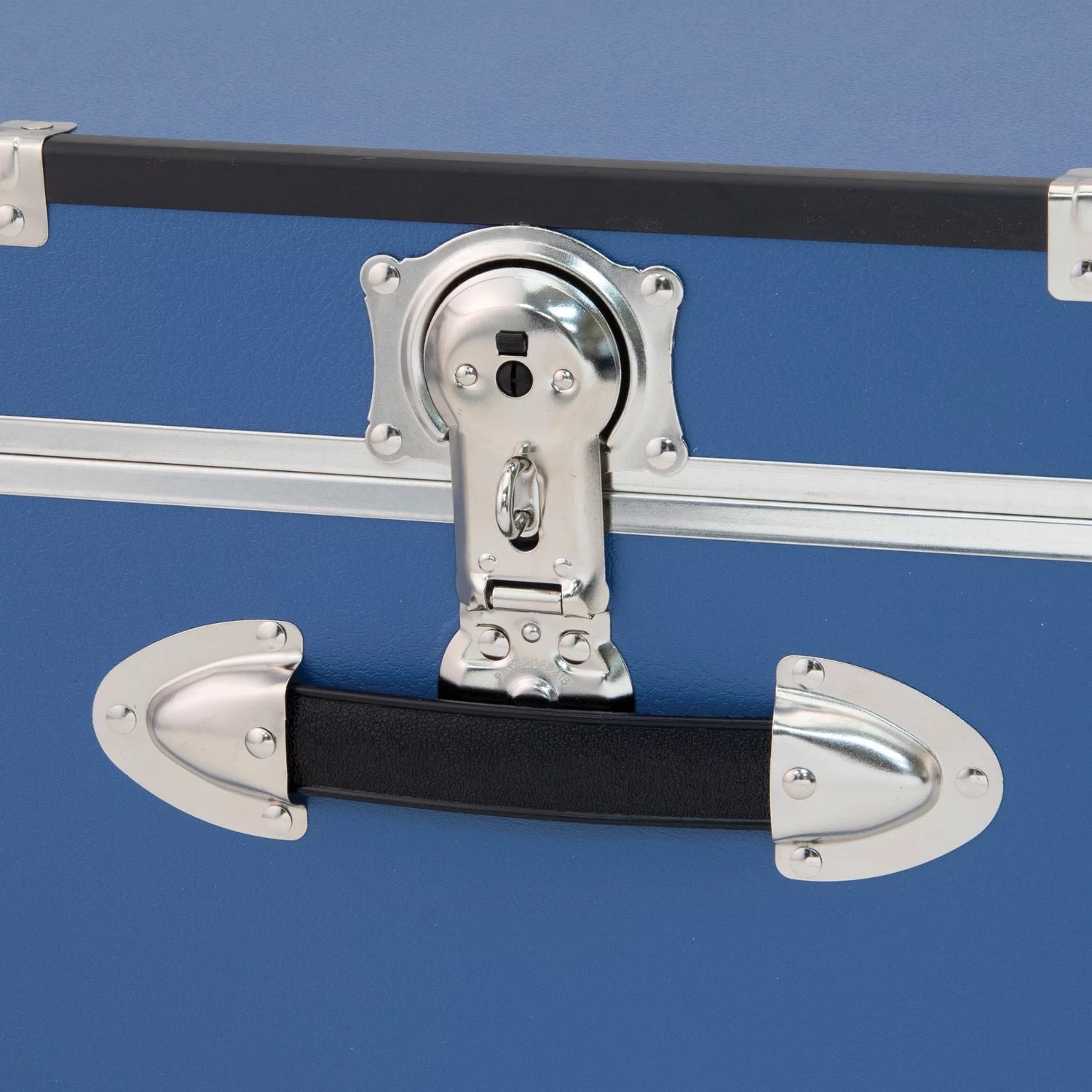 Adult Wood Trunk with Wheels and Lock in Mist Blue E484352