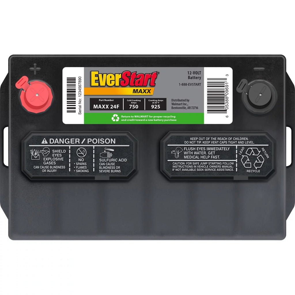 Automotive Battery, Group Size 24F, 12 Volt, 750 CCA C380302