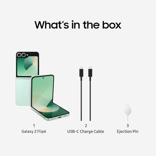 Galaxy Z Flip 6 AI Cell Phone, 256GB Unlocked Android Smartphone, Foldable Design U83954
