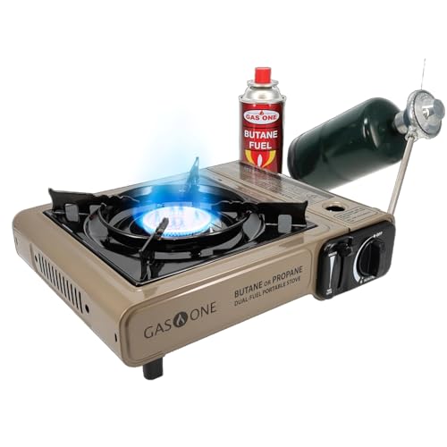 Propane or Butane Dual Fuel Portable Camping Stove with Carrying Case N959655
