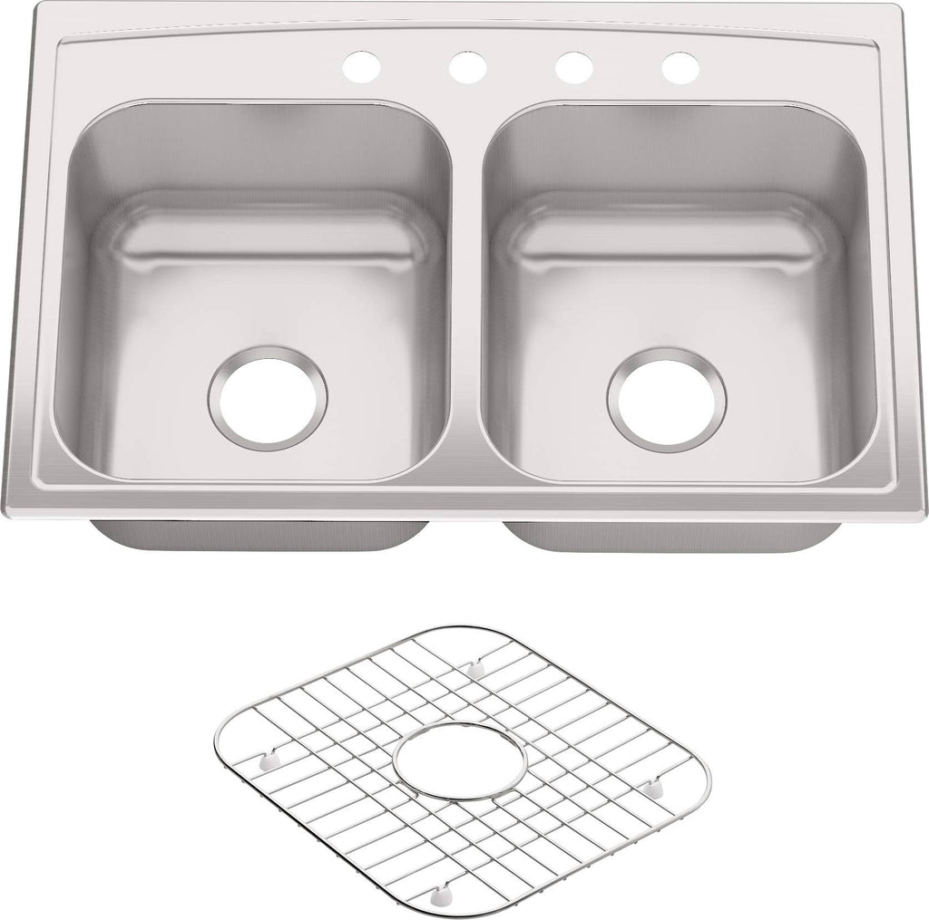 33x22 Top-Mount Double-Equal Kitchen Sink Stainless Steel Y9317