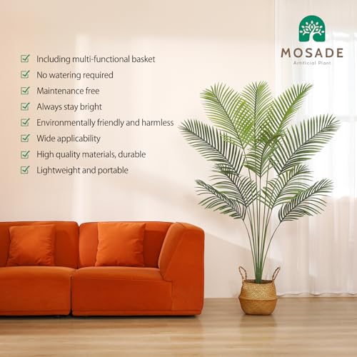 Artificial Areca Palm Tree 6 Feet Fake Tropical Plant with Seagrass Basket V9662