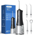 Cordless Water Flosser 300ml Rechargeable Oral Irrigator with 4 Modes and 4 Jet Tips D7941