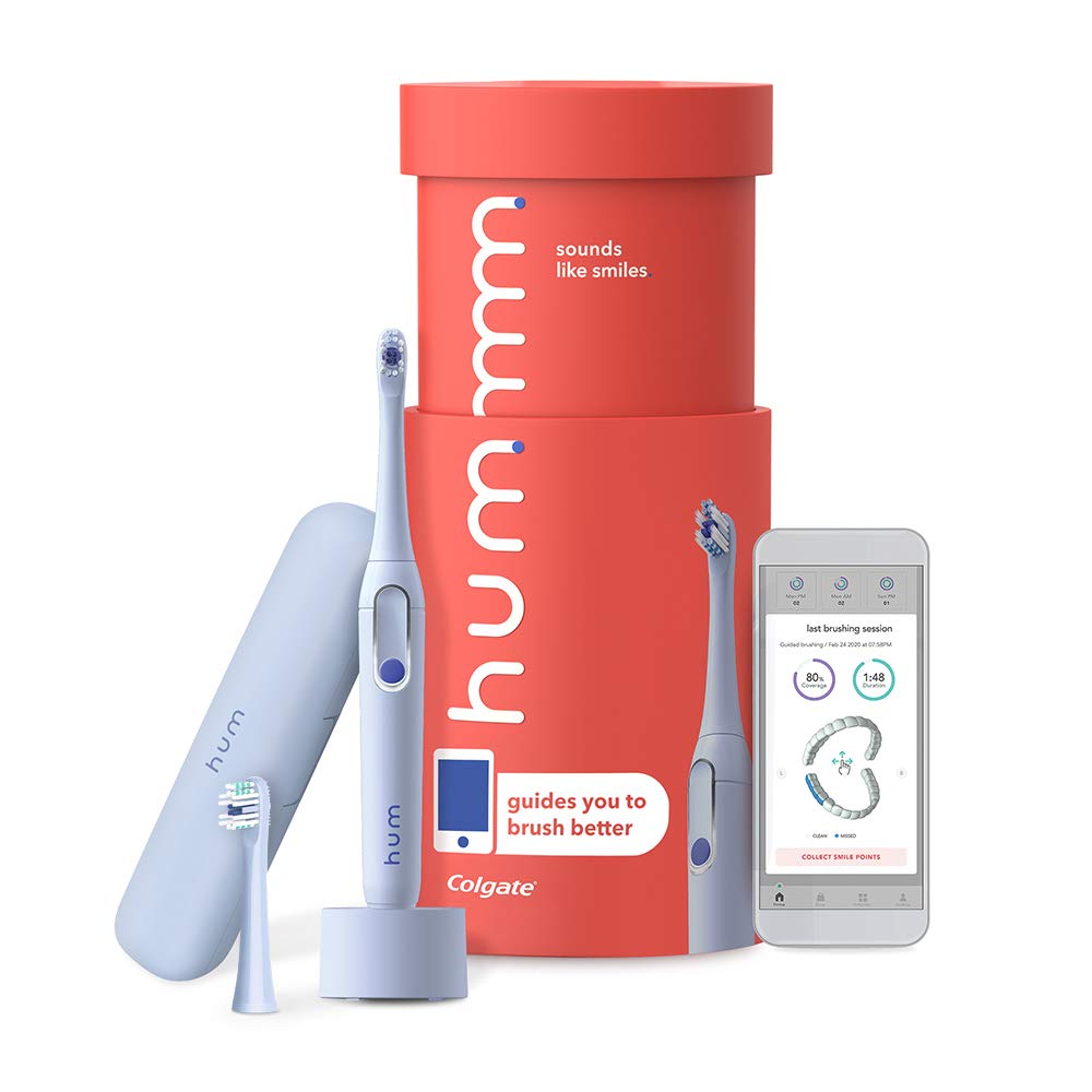 Smart Electric Toothbrush Kit, Rechargeable Sonic with Travel Case, Blue, 2-Pack W2964