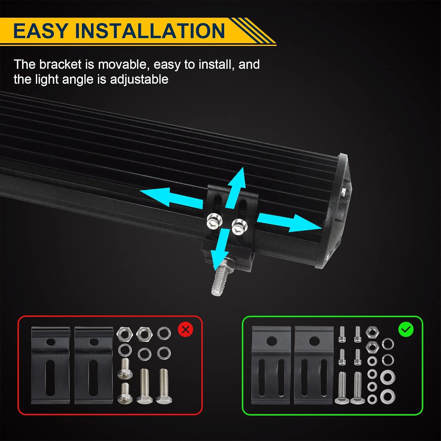 20 inch 420W LED Light Bar Spot Flood Combo Triple Row Driving Light with Wiring Harness Kit Y457109