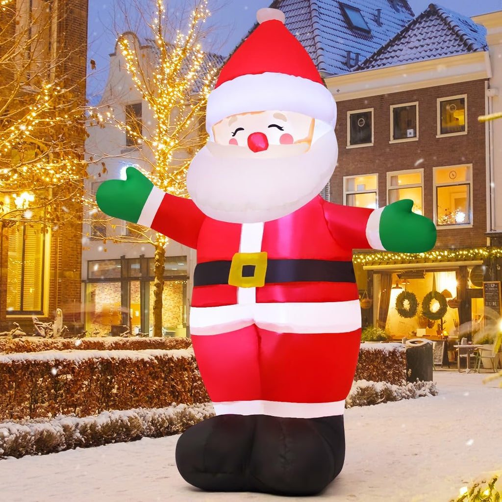 5 FT Christmas Inflatables Santa Claus Outdoor Decorations with Built-in LEDs S6234