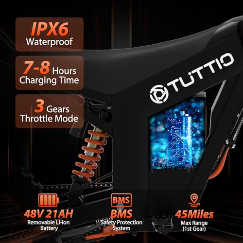 Electric Dirt Bike for Teens Adults, 14/12 Inch Fat Tire, 2000W Motor, 48V 21AH Battery U49982