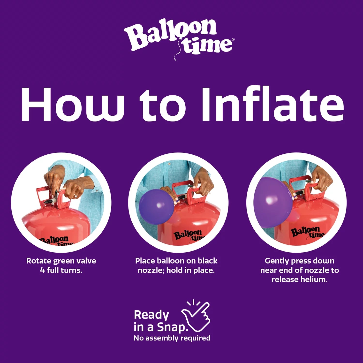 Jumbo Helium Tank Kit with Colorful Latex Balloons L10906